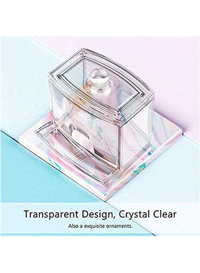 موزع تخزين قطني من الأكريليك Luxspire، حامل مسحة كروية من القطن الشفاف، صندوق تخزين برعم القطن - Image 2