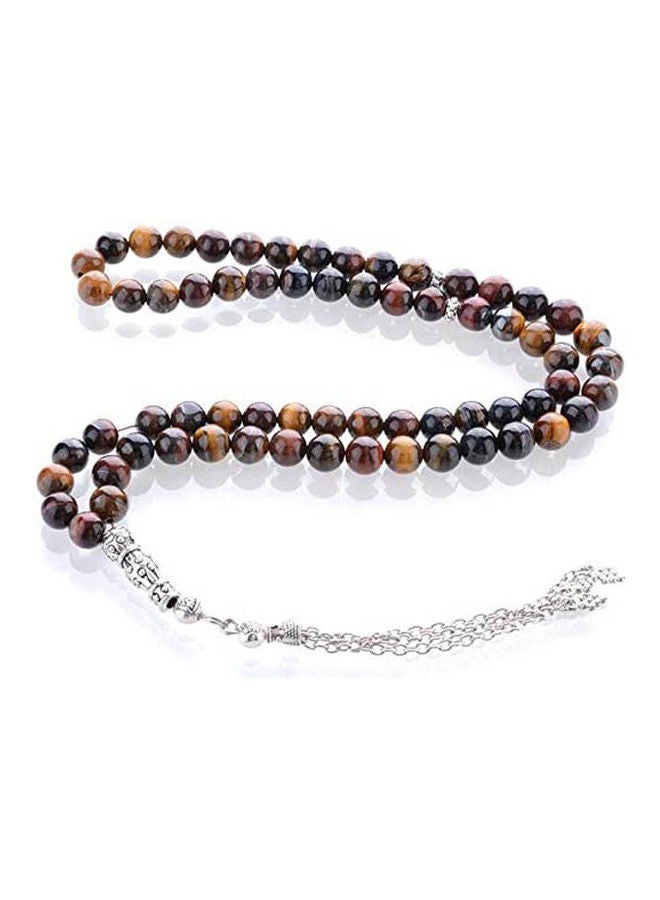Rosary With Eye Of The Tiger Dark Ston