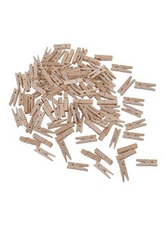 KINGLAKE Natural Jute Twine With 100 Pcs Mini Natural Wooden Clothespins Photo Pegs Craft Pictures Clips Brown 100meter  - Image 2
