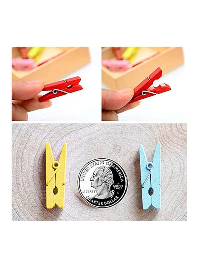 DurReus - Small Rainbow Wooden Clothespins Multicolour 1.5inch - Image 1