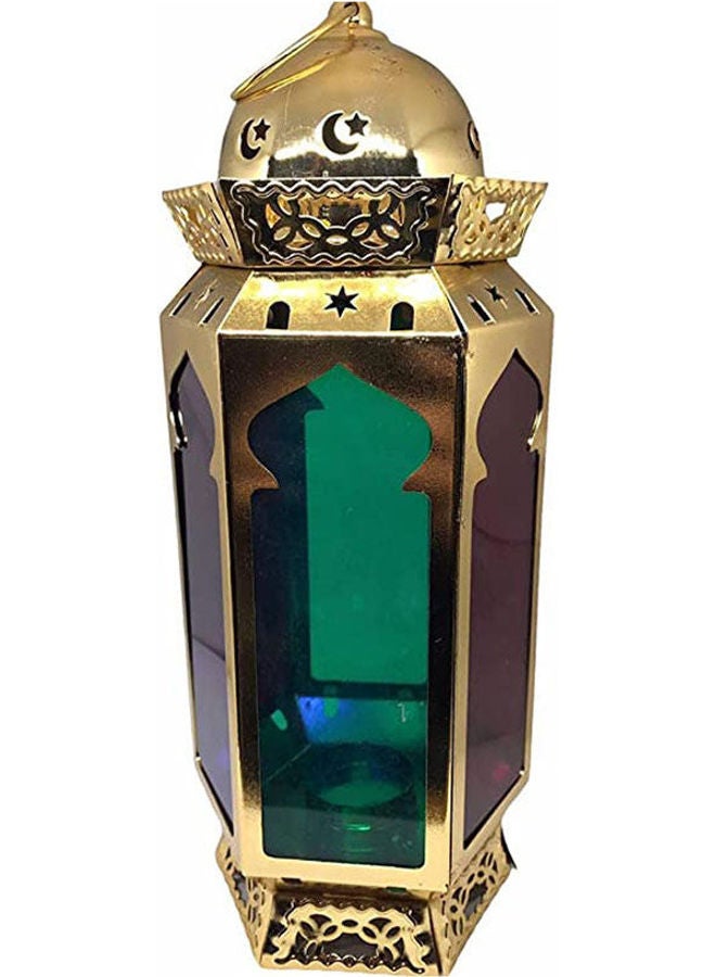 Glass And Metal Ramadan Lantern Multicolour