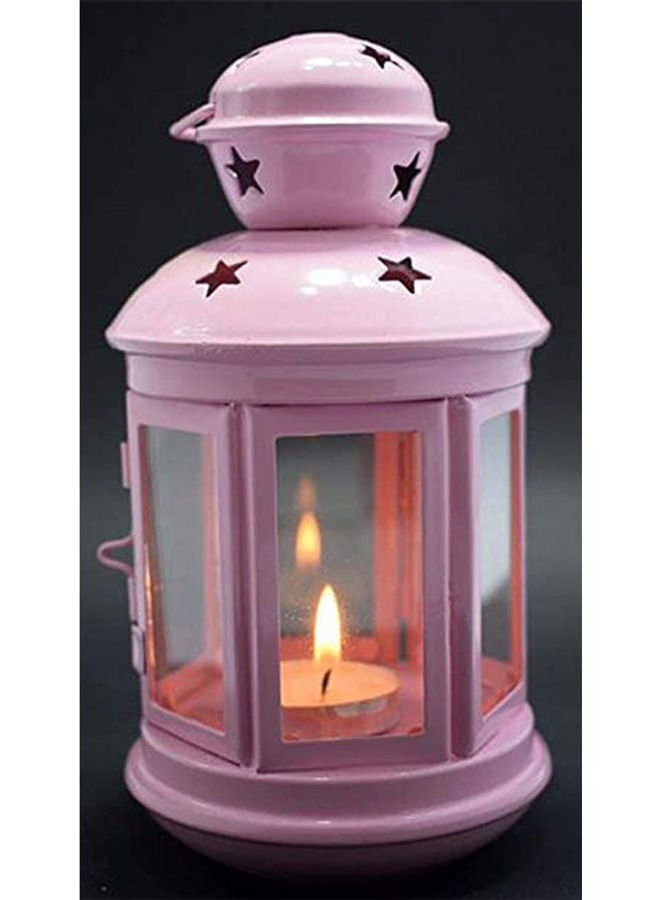 Lantern For Small Candles Pink 22cm - Image 1
