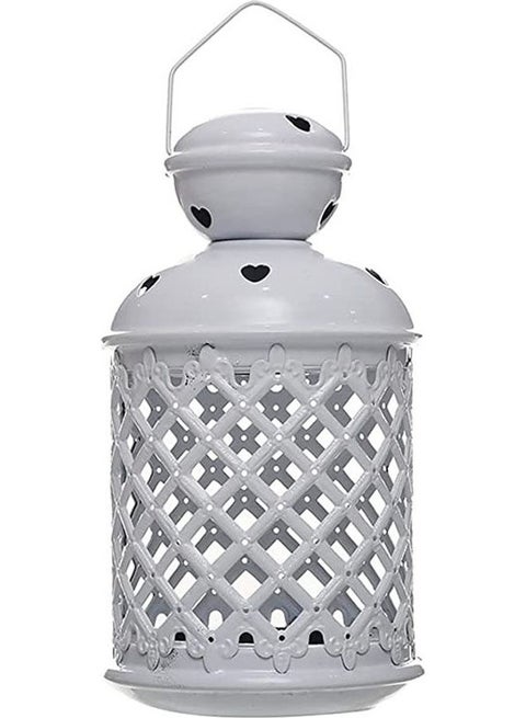 Metal Lantern For Small Candles White