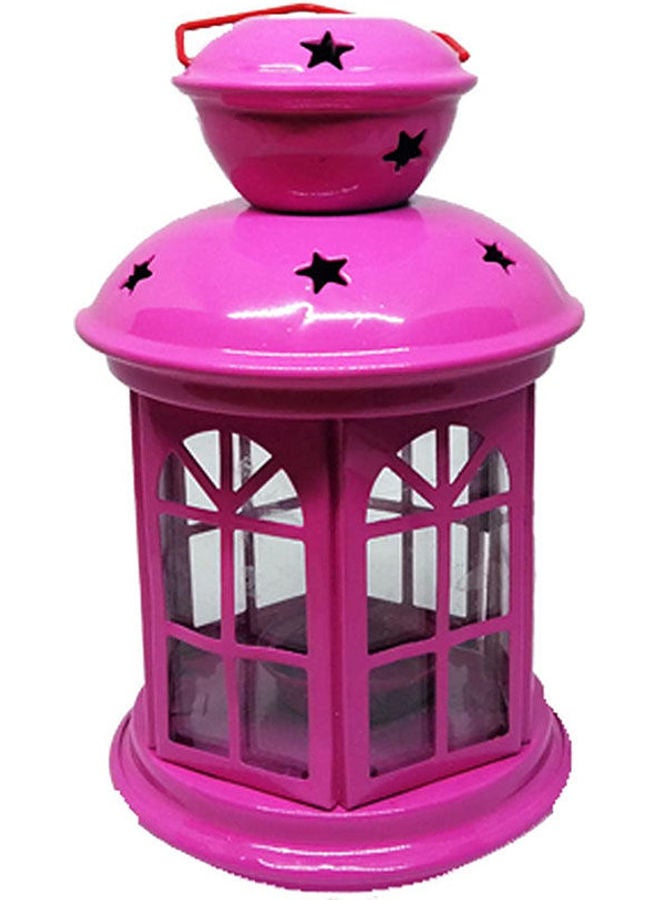 Metal Lantern For Small Candles Purple 21cm
