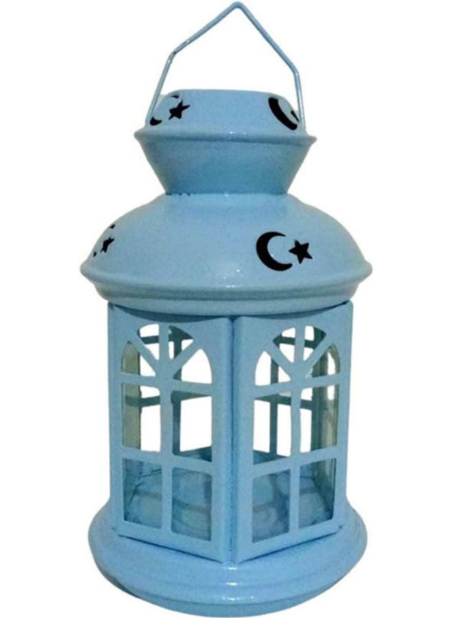 Metal Lantern For Small Candles BLue 16cm - Image 1