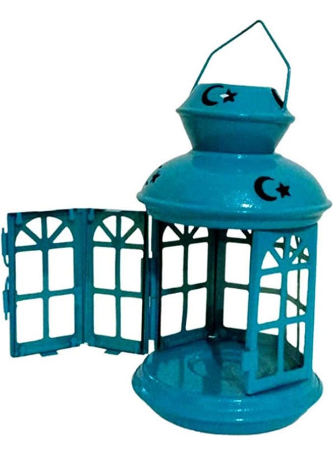 Metal Lantern For Small Candles BLue 16cm - Image 2