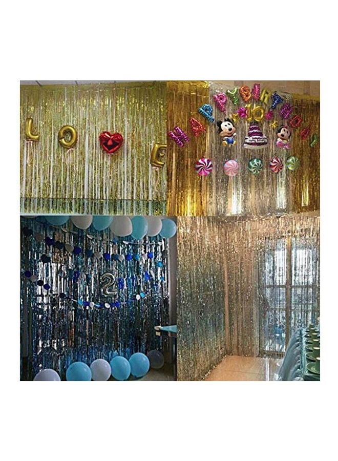 Metallic Foil Tinsel Fringe Curtain Door Rain Birthday Party Decoration 2meter - Image 2