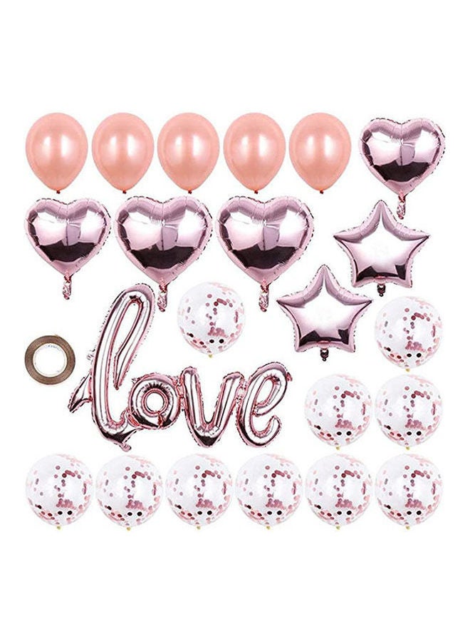 سيكريت Love Foil Balloons With Ribbon Valentines Day Balloon Decorations  - Image 1