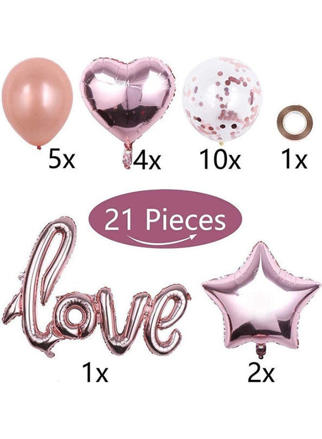 سيكريت Love Foil Balloons With Ribbon Valentines Day Balloon Decorations  - Image 2