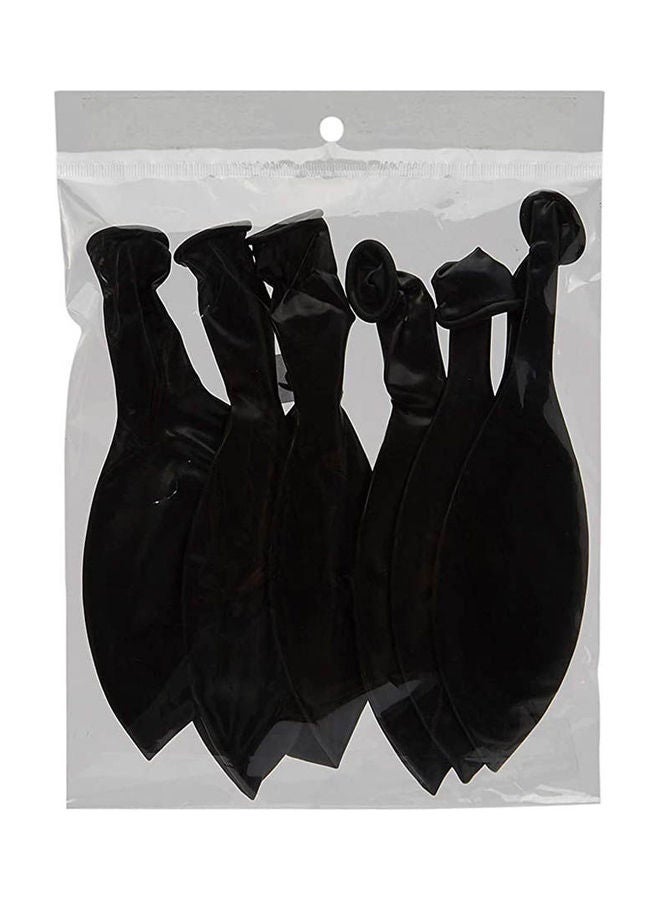 Party Time Party Time  Black Latex Balloon 6 Pieces / 1Pack 18inch 