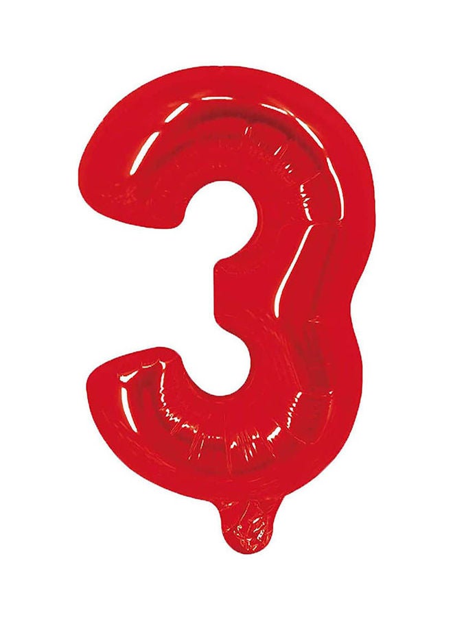 Party Time Party Time 3 Number Foil Ballon Red 
