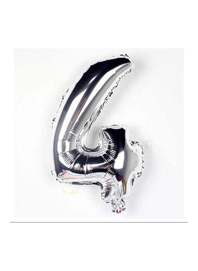 Helium Ballon 4 Number Foil Ballons For Party Birthday Wedding Decoration Silver 32inch 