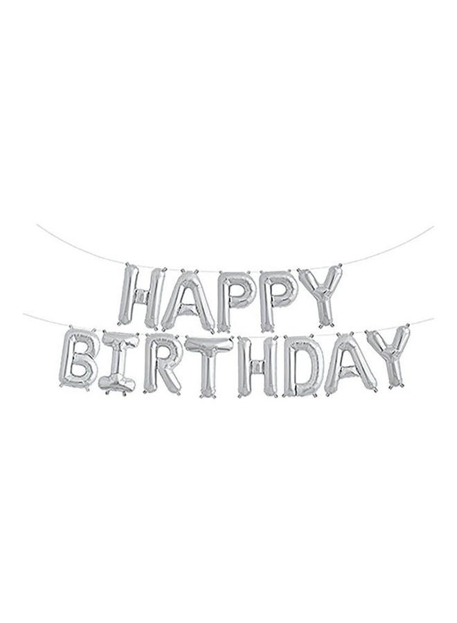Happy Birthday Hang Alphabet Balloons Banner 