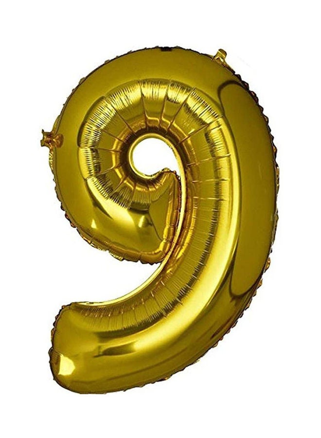 Smartcraft Smartcraft Number 9 Foil Balloo  Birthday Party Supplies  Party Foil Balloon Gold 17inch 
