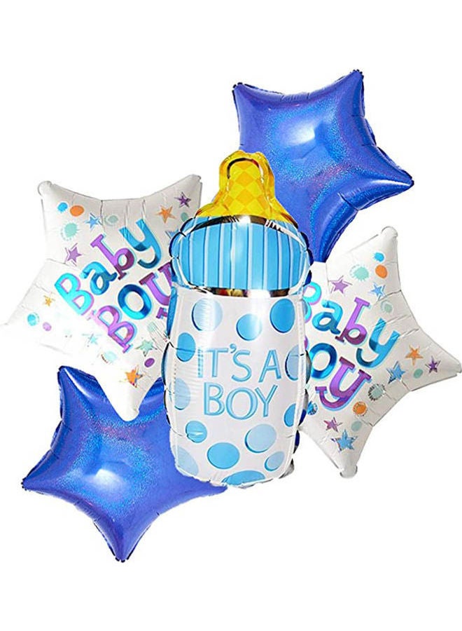 Tamona It'S A Boy Theme Foil Balloon Bouquet Set Of 5 