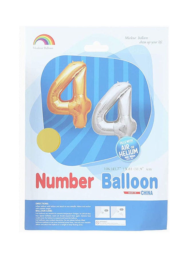 Mcolour Balloon Number 4 Shaped Helium Balloon 41.7inch 