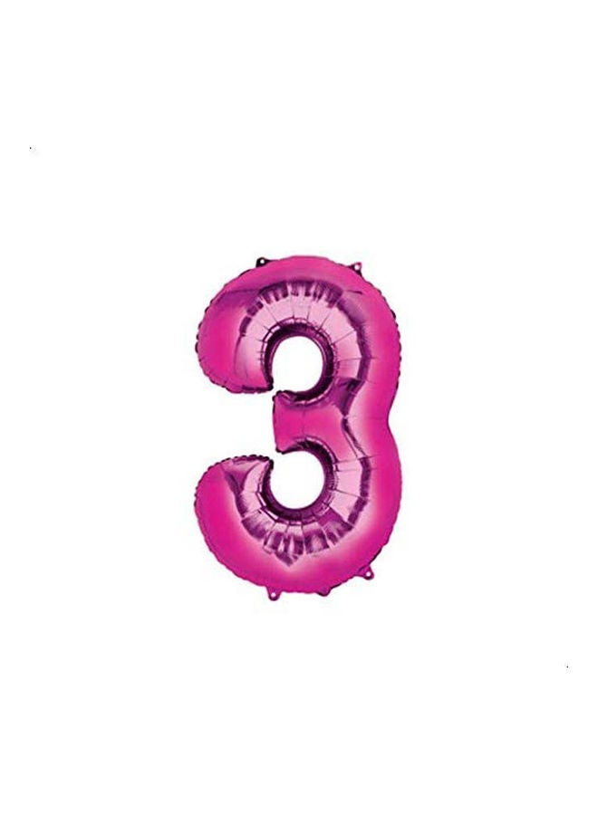 Number 3 Supershape Helium Balloon 