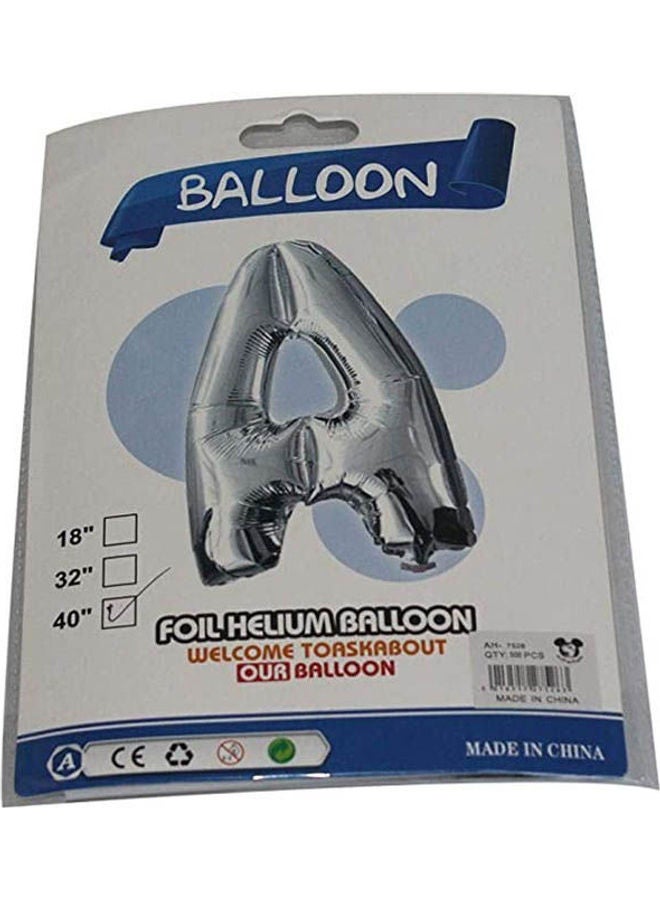 Balloon Helium Letter A Silver 