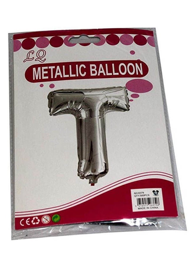 Balloon Helium Letter T Silver 