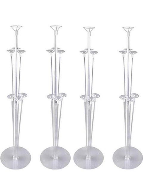 Balloon Stand Kit 4 Sets Of Clear Table Desktop Balloon Holder With 7 Balloon Sticks