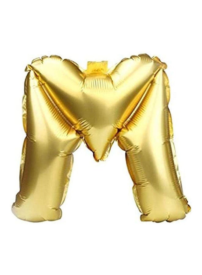 Happyparty Letter M Hellium Ballon Letter Foil Ballon For Party Birthday Wedding Gold 16inch 