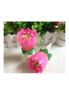 Generic Birthday Candle, Singing Candle, Single Layer Lotus Candle Pink 