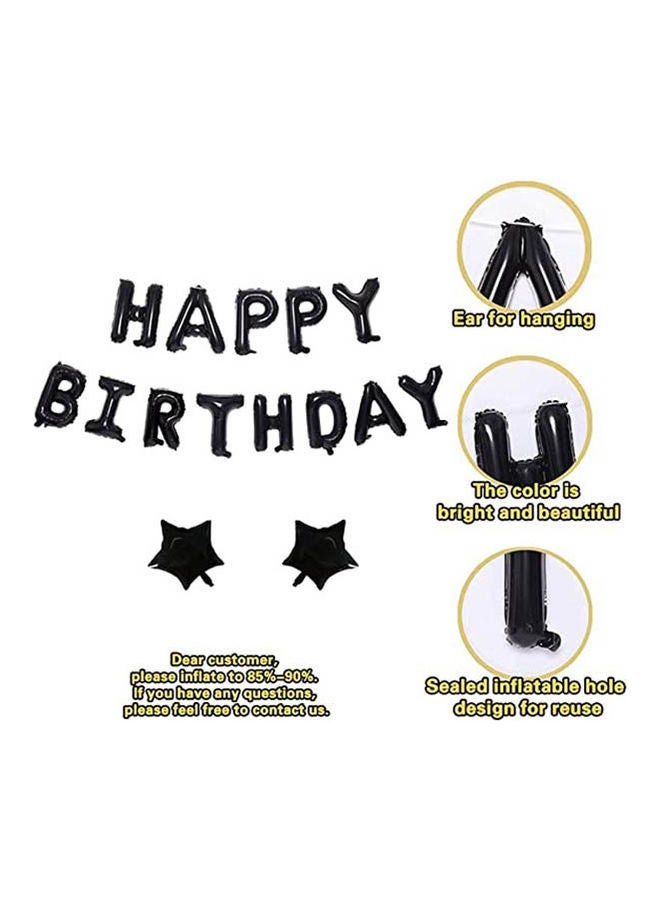 Secret Happy Birthday Banner Foil Letter Balloons For Birthday Party Decorations Black  - Image 2