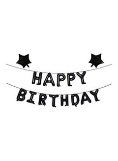 Secret Happy Birthday Banner Foil Letter Balloons For Birthday Party Decorations Black  - Image 1