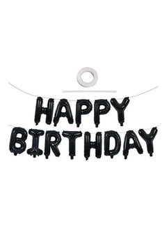Secret Happy Birthday Sign Banner Balloons Black 16inch 