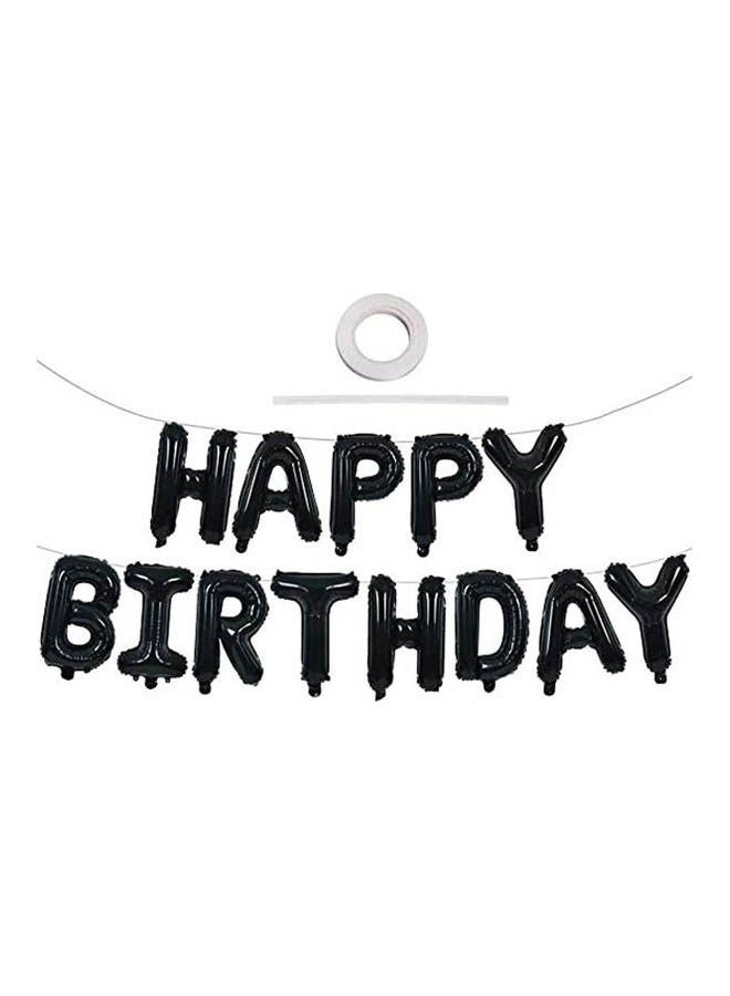 Secret Happy Birthday Sign Banner Balloons Black 16inch 