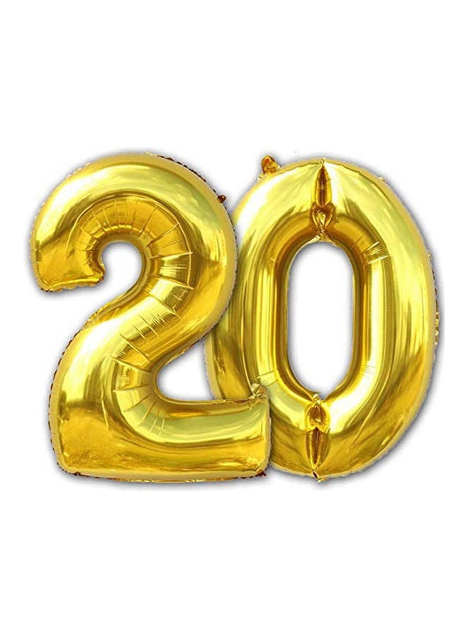 Digit Helium Foil Birthday Party Balloons Number 20 40inch  - Image 1