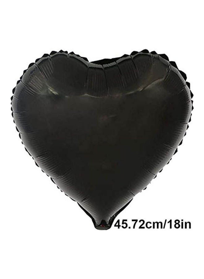 TOPINCN Heart Helium Balloon For Birthday Party Black 18inch  - Image 1