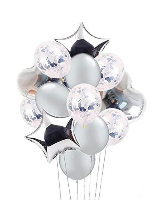 Haimimall Star Heart Foil Balloons For Birthday Party Decoration Multiculor  - Image 1