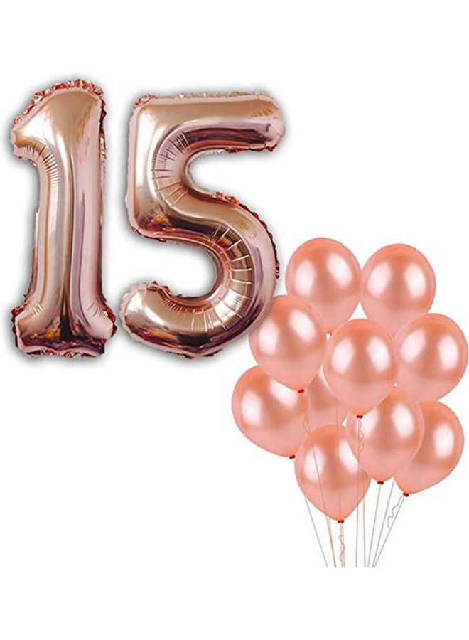15St Birthday Balloons Foil Party Supplies Gold ‎34x19.2x7 