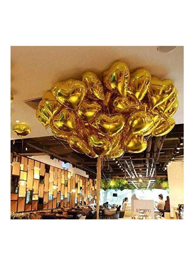 Secret Helium Heart Balloons Gold  - Image 2