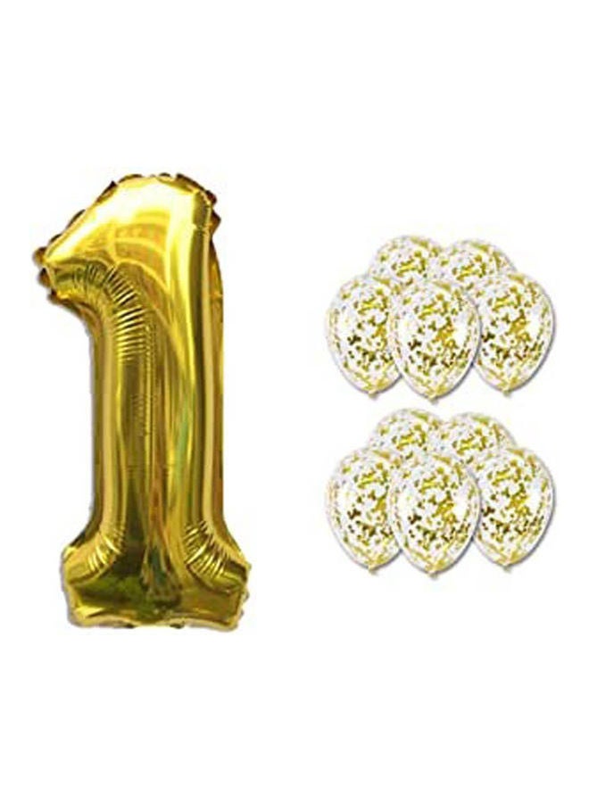 Generic 1 Number Balloons,1 Birthday Decorations Gold 
