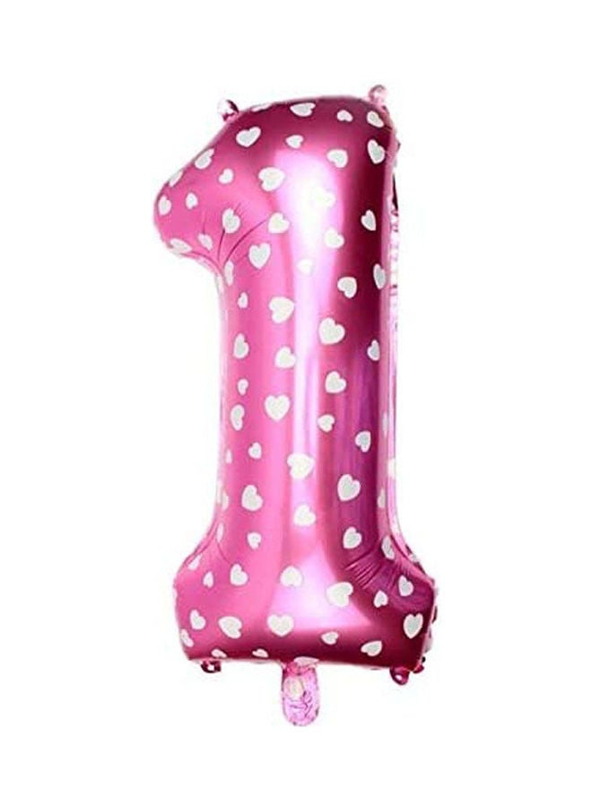 Generic Happyparty Number 1 Ballon Number Foil Ballons For Party Decoration Pink 32inch 