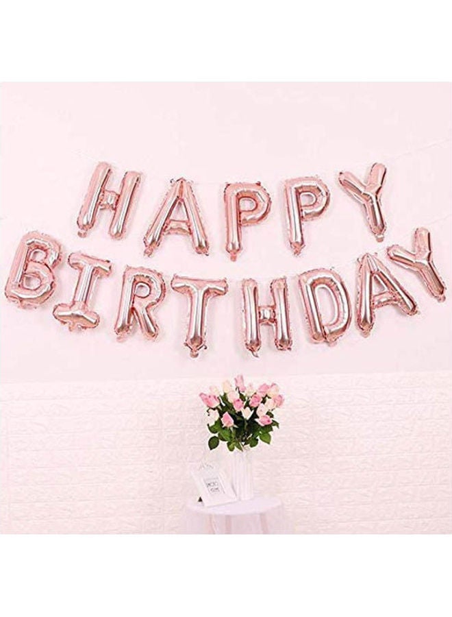 Alphabet Letters Balloons Happy Birthday Party Pink 