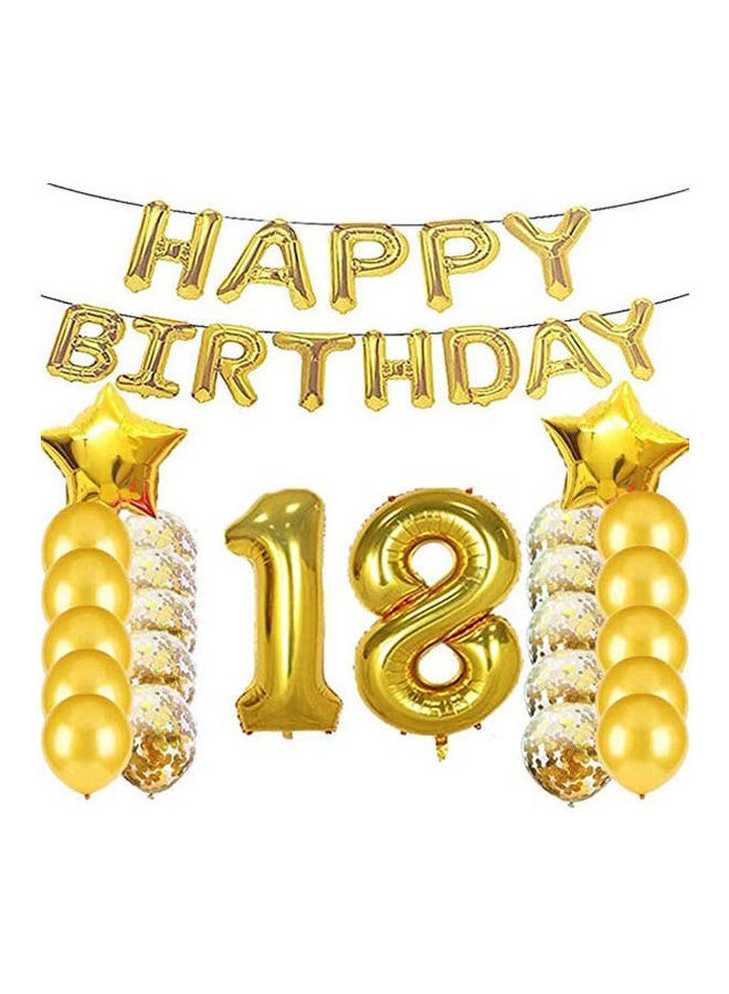 Secret 18Th Birthday Decorations Party Supplies Gold 16inch  - Image 1