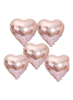 Generic Heart Ballons 5Pcs Helium Party Wedding Decoration Happy Birthday Baby Shower Boy Girls Globos Rose Gold 18inch  - Image 1