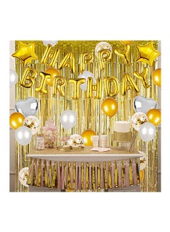 JOYYPOP Birthday Party Decorations Set With Happy Birthday Balloons Banner, Confetti Balloons 23 x 20 x 7cm  - Image 1
