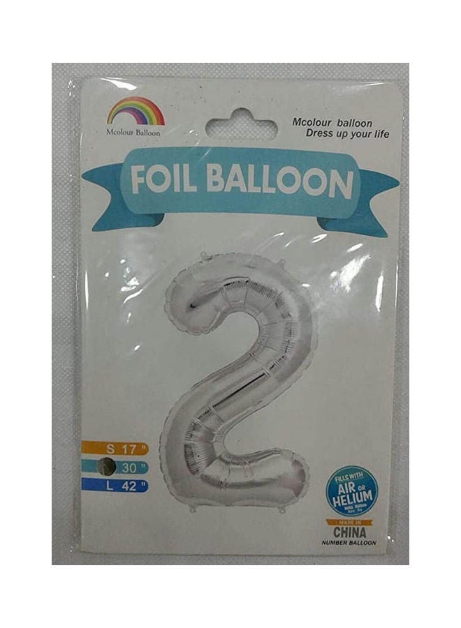 Generic - Balloons Number Two 2 ‎ 24.6x12.4x2.6 - Image 1