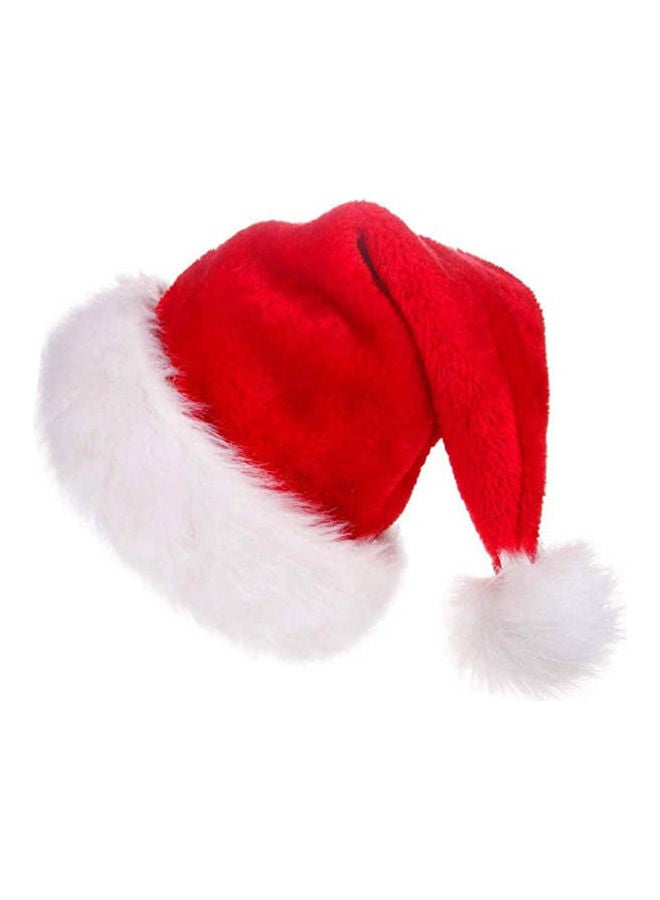 Christmas Santa Hat, Luxury Plush Xmas Hat For Adults, Comfortable Double Santa Claus Cap 