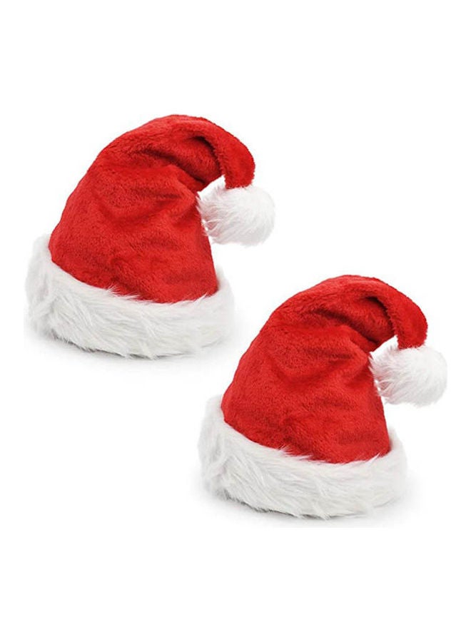 Christmas Santa Hat, Plush Thickened Holiday Christmas Halloween Santa Cap Hat 