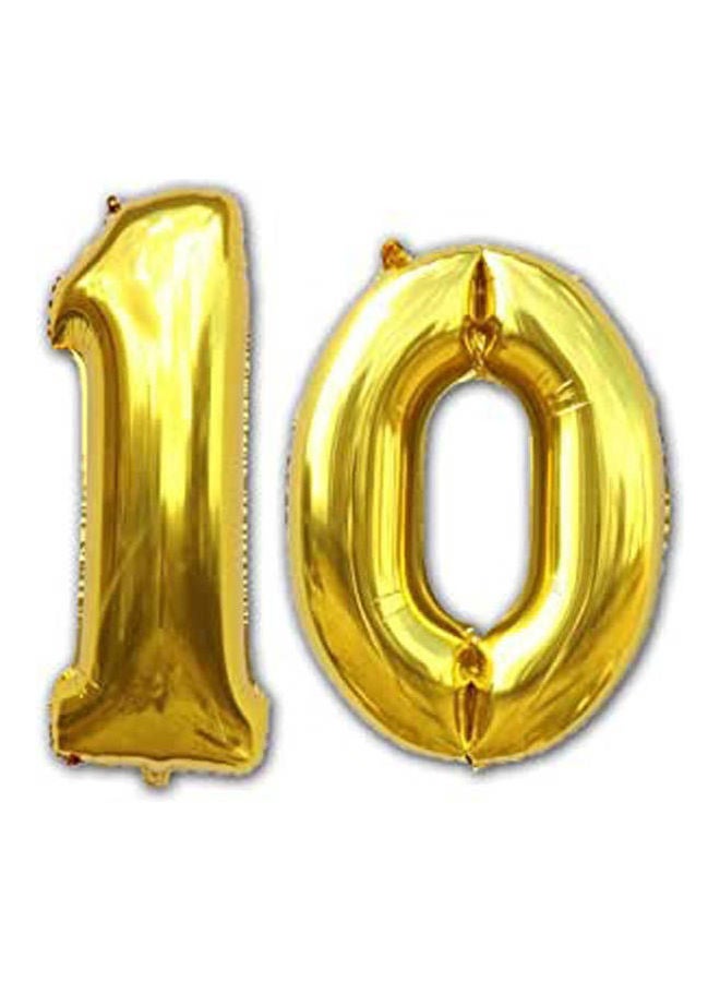 Digit Helium Foil Birthday Party Balloons Number 10 40inch 