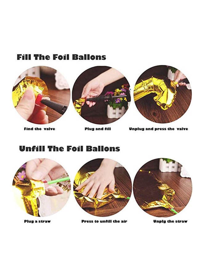 Digit Helium Foil Birthday Party Balloons Number 18 Gold 40inch - Image 2