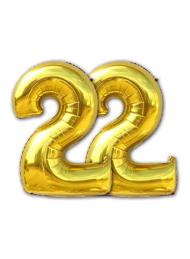 Digit Helium Foil Birthday Party Balloons Number 22 40inch - Image 1