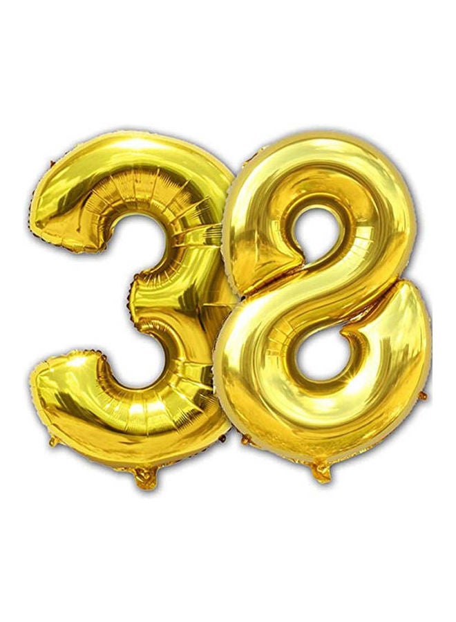 Digit Helium Foil Birthday Party Balloons Number 38 40inch  - Image 1