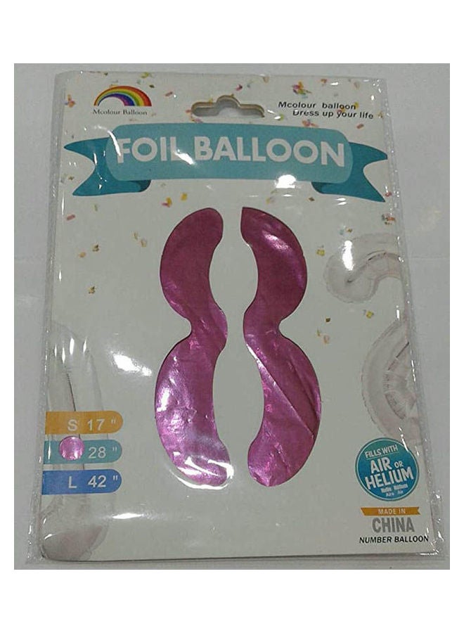 Hellium Number 8 Balloon Pink 