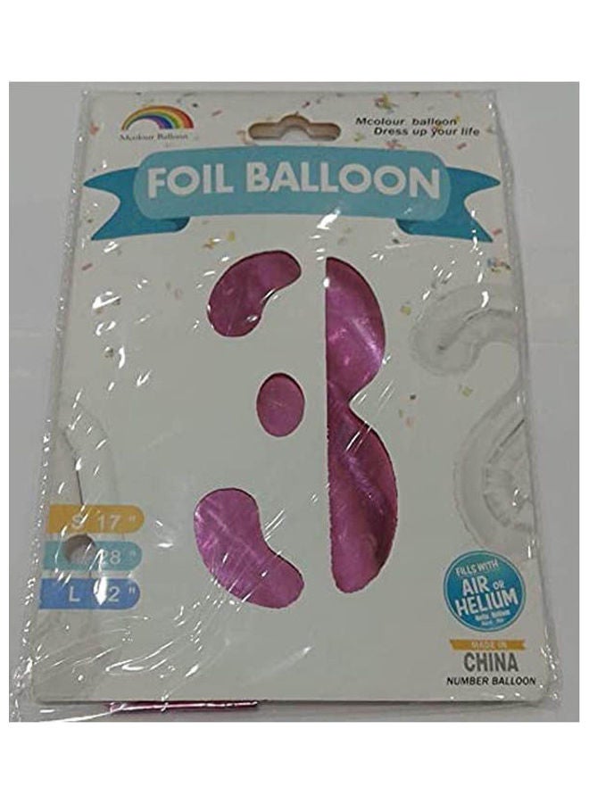 Balloon Number 3 Purple 